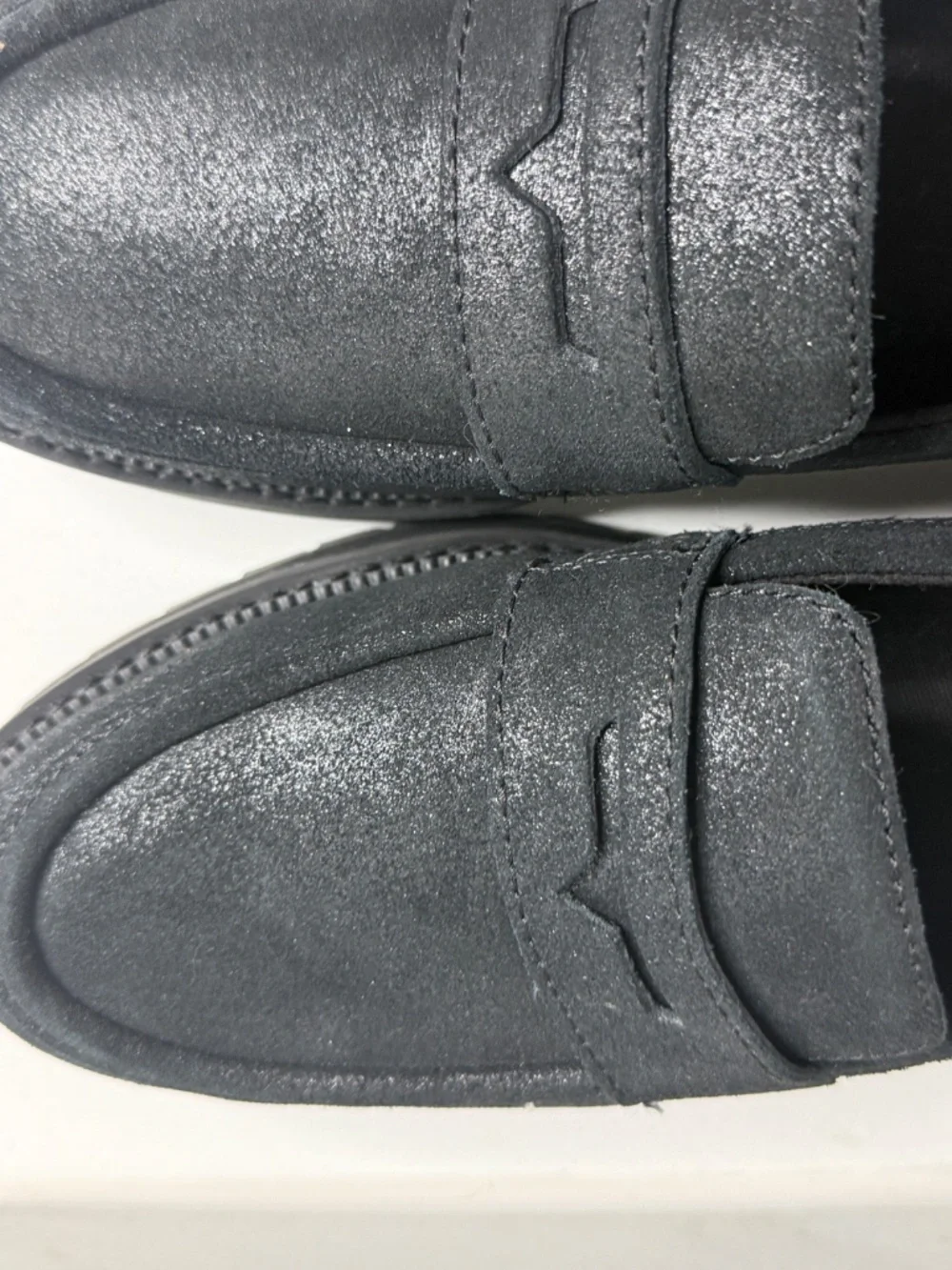 TOMS Black Suede Lug Sole Loafers Size 9 | New Without Tags